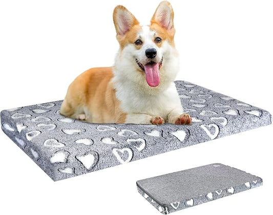 VANKEAN Reversible Cool/Warm Crate Mat Waterproof Washable Firm S-XXL Grey by VANKEAN