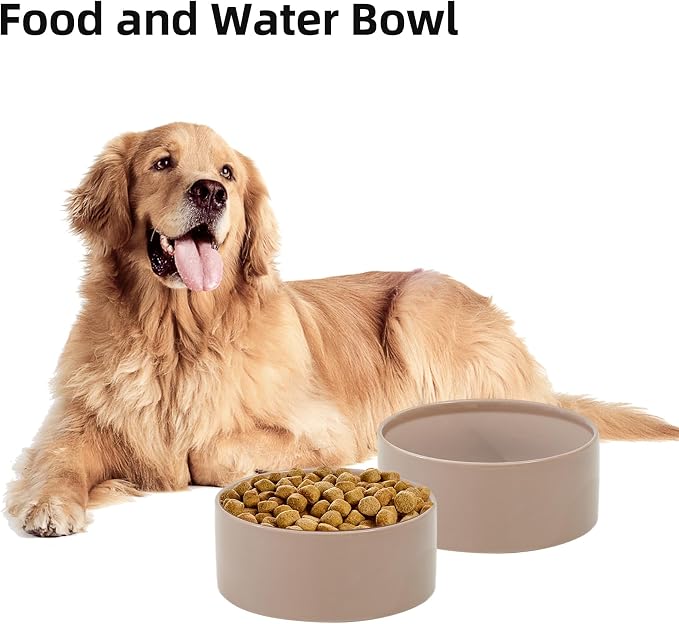Havniva Ceramic Dog Bowls, Dog Food and Water Bowl Set, Dog Water Bowl | 7.3” Ceramic Dog Food Bowls with Non-Slip Rubber Base, Large Capacity, Dog Feeding Bowls for Medium Dogs - Image 4