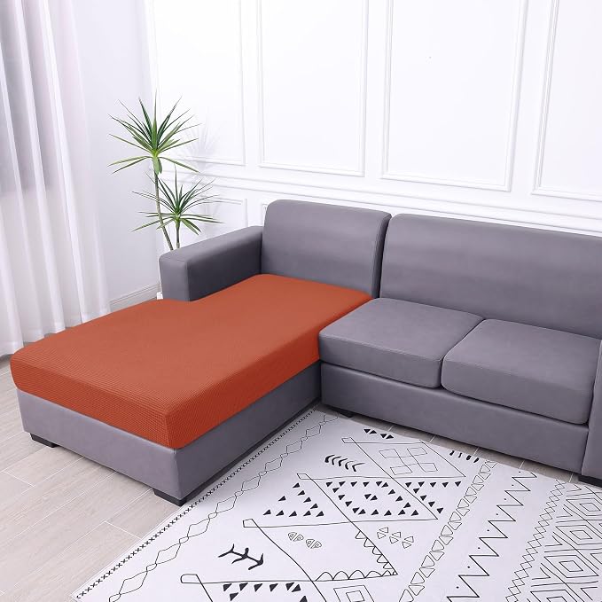 hyha Waterproof Sectional Couch Covers, Non Slip Sofa Cushion Covers | L Shape Sectional Fit, Stretch Jacquard Fabric, Elastic Bottom, Waterproof Protection (1 Piece for Chaise) - Image 7