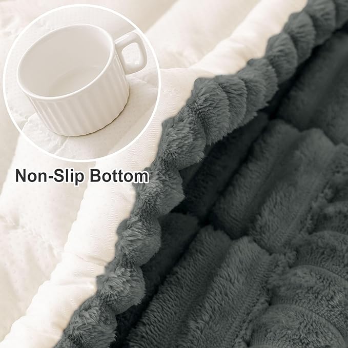 hyha Couch Cover for Dogs, Washable Non Slip Plush Flannel Sofa Protector | Thick Flannel, Silicone Anti-Slip Backing, Pet Hair & Scratch Protection, Fits Sofa & Loveseat (27.6" x 59") - Image 6