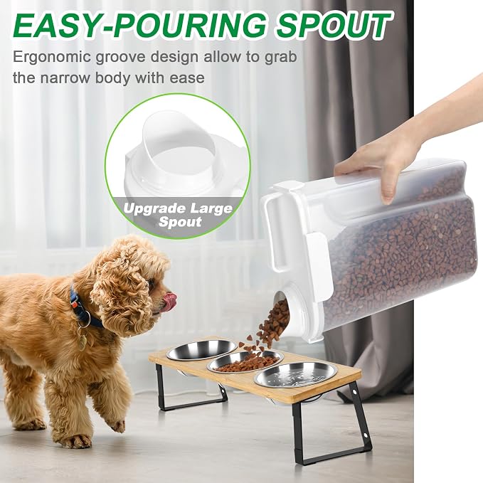 TBMax Dog Food Storage Container 5-7 lbs, Airtight Cat Food Container with Larger Spout & Measuring Cup, Portable Pet Food Storage Dispenser for Small Animal Kibble Storage, Bird Seed Container - Image 4
