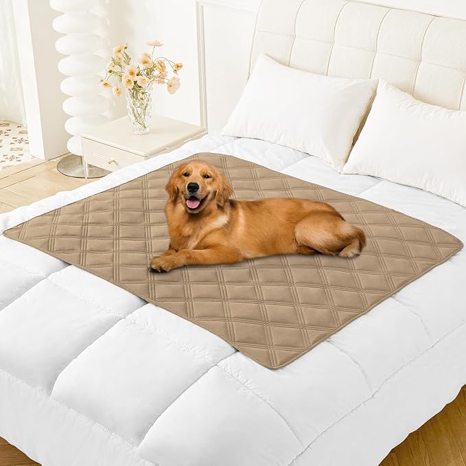 Smiry Waterproof Dog Bed Cover, Reversible Pet Blanket for Sofa Couch | Soft Washable Dog Blanket, Leakproof Couch Cover for Dogs Cats & Furniture Protection, 40x50, Camel/Camel by Smiry