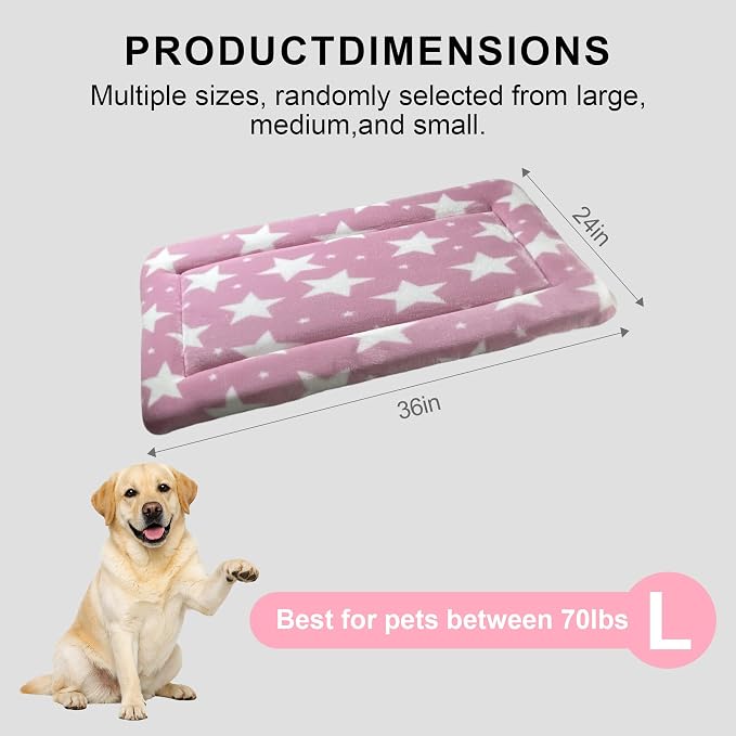 Washable Dog Bed Mat With Anti-Slip Bottom, Deluxe Plush Memory Foam Crate Pad & Waterproof Outdoor Kennel Mat For Dogs & Cats-Durable Crates Beds, Large Medium Small Puppy Size 36" x 24",pink - Image 7
