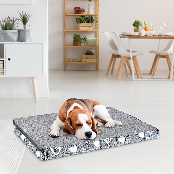 VANKEAN Reversible Cool/Warm Crate Mat Waterproof Washable Firm S-XXL Grey - Image 8
