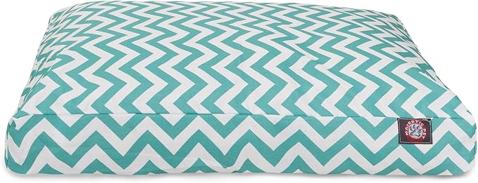 Majestic Pet Chevron Rectangle Dog Bed Washable – Non Slip Comfy Pet Bed – Crate Bed with Removable Washable Cover – Kennel Bed for Sleeping, Polyester Fiber, X-Large, Teal - Image 2