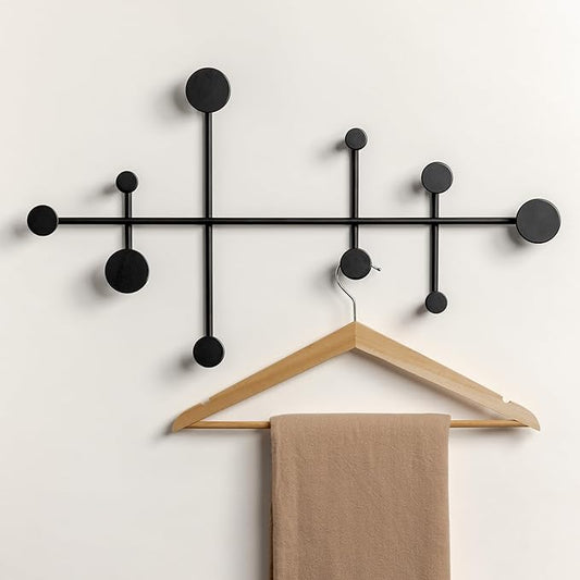 Kazai. 'Sval' Wall Wardrobe | Minimalist Coat Hook Design from Berlin | Modern Metal Wall-Mounted Coat Rack/Hooks | Black by KAZAI