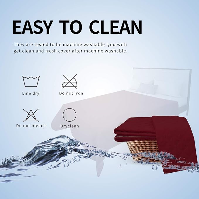 Easy-Going 100% Waterproof Dog Bed Cover, Non-Slip Pet Blanket for Furniture, Washable Couch Cover, Repleasement Sofa Cover (96X82 in,Christmas Red) - Image 6