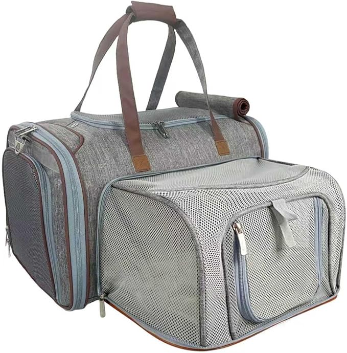 Mr. Peanut's Gold Series Big Apple XL Expandable Pet Carrier V3.0 (Platinum Gray)