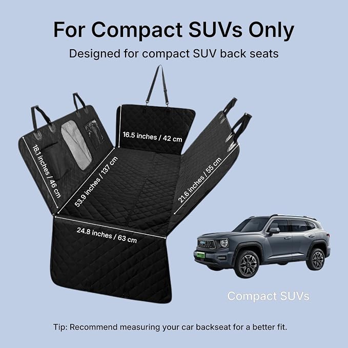 Car Back Seat Extender for Dogs, Semi-Hard Bottom Design, Fits Compact SUVs | Waterproof, Odorless Material, Upgraded Support - Image 7