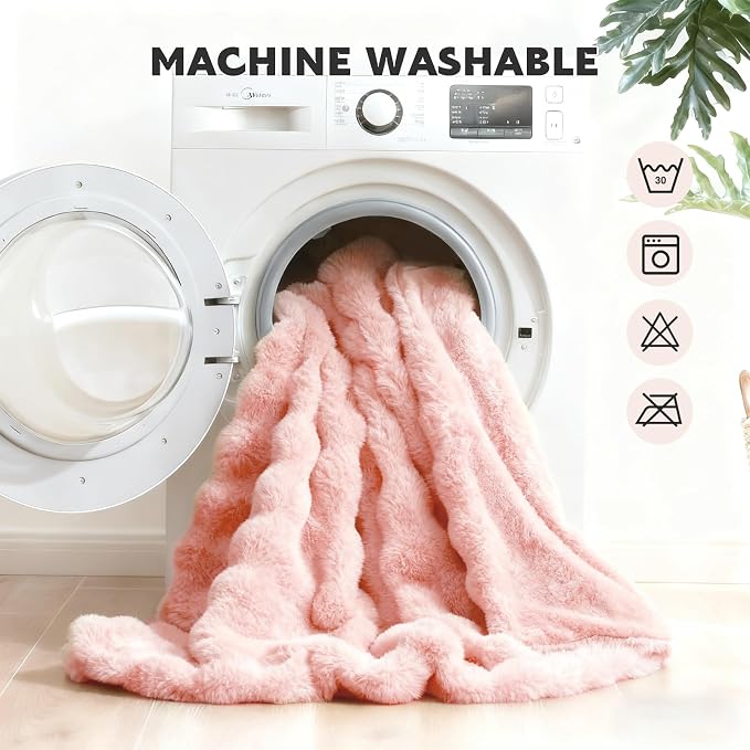 Waterproof Dog Blanket for Sofa Bed Couch, Couch Cover Blanket Fluffy Faux Rabbit Fur Reversible Furniture Protection, Pet Blanket for Medium Large Dogs Cats - Image 5