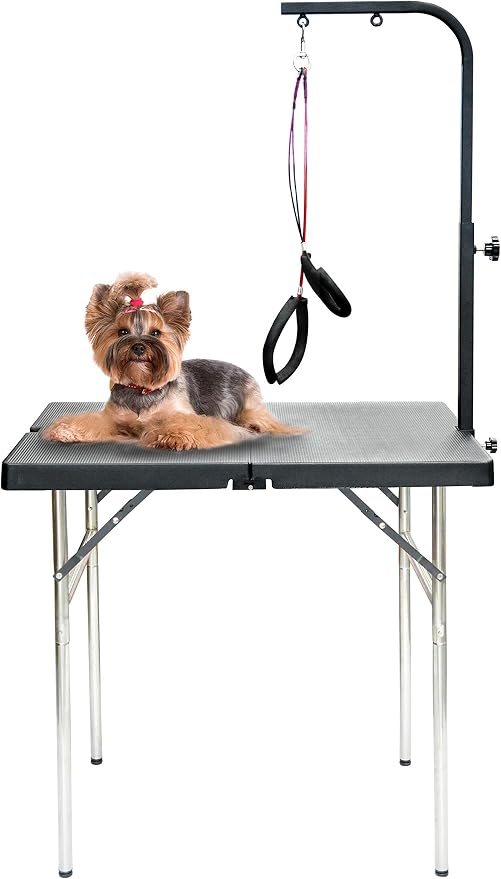 SHELANDY Portable Professional Pet Grooming Table with Double Leashes and Clamp for Large and Medium Dogs, 32 * 20 inch by SHELANDY