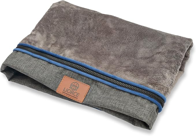 LIROCE Washable Dog Bed Cover Replacement, XL Wrap-Around Zipper Cover for Orthopedic Memory Faom Dog Bed (41x27x4 inches), Dark Grey by LIORCE