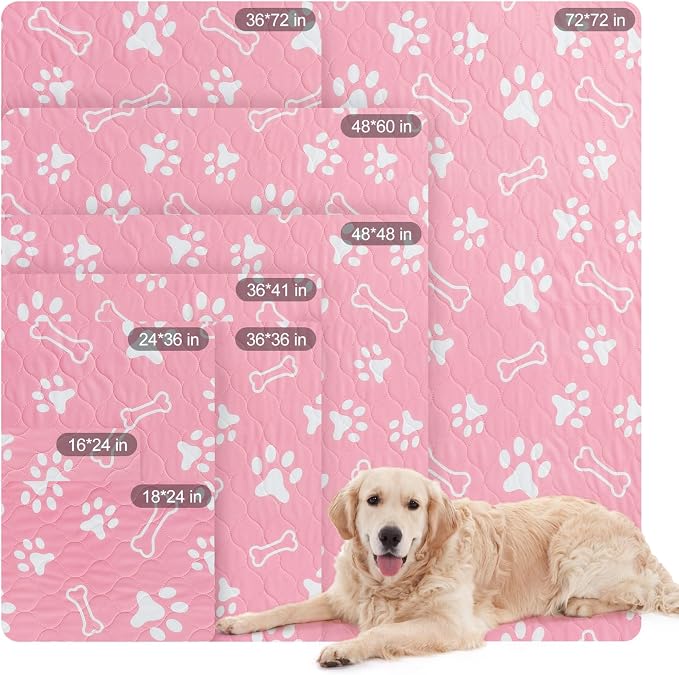 BEAUTYZOO 8 Pack Washable Pee Pads for Dogs, Reusable Puppy Pads for Potty Training, Waterproof Super Absorbent Wee Wee Pads for Dogs Non-Slip, Pet Whelping Mats Playpen Dog Crate Floors, 18'' x 24" - Image 2