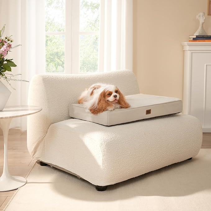 EHEYCIGA Orthopedic Dog Crate Beds for Medium Dogs, 30x20Inch, Beige | High Density Egg Crate Foam, Waterproof Liner, Washable Removable Cover, Non-Slip Bottom, Fits Crate, Floor and Sofa - Image 8