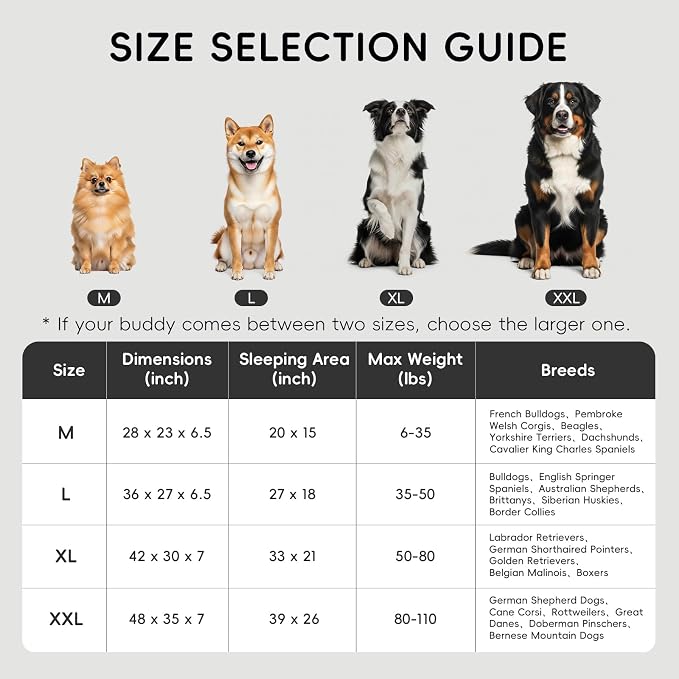 Homemate Dog Beds Large Sized Dog: 36x27 inch Orthopedic Large Dogs Bed XL Outdoor Pet Cat Bed Sofa Supplies with Toy Dogs Crate Pad Couch with Removable Washable Cover & Non-Slip Botton Dark Grey | Large Dogs Bed with Non-Slip Botton & Removable Washa... - Image 3