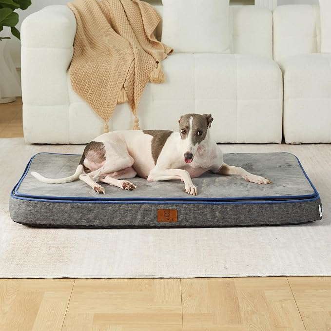 LIORCE Memory Foam Large Dog Bed - 4” Thick Orthopedic Beds for Large Dogs - Waterproof Dog Bed with Removable Washable Cover & Wrap-Around Zipper - Ultimate Comfort and Easy Maintenance - Image 6