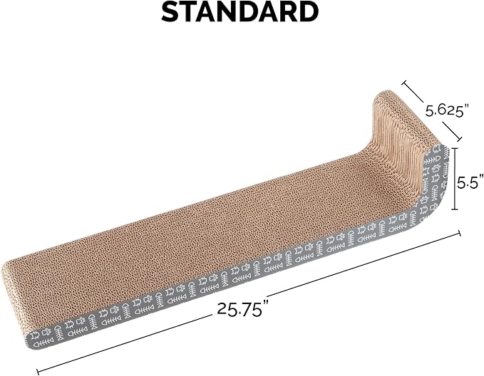 Furhaven 2-Pack Scratching Boards w/ Catnip & Wall-Mounting Hooks for Indoor Cats, Reversible - Wall-Mounted Corrugated Cat Scratchers - Gray/White Print, Standard/2-Pack - Image 2