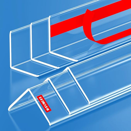 6PCS Clear Self-Adhesive Wall Corner Protectors，Corner Guards & Edge Protector for Wall Door Frame Cabinet Baseboard & Door, Table, Stair (35.4" X 1.18") by GuardYourHomeEmbraceSafety