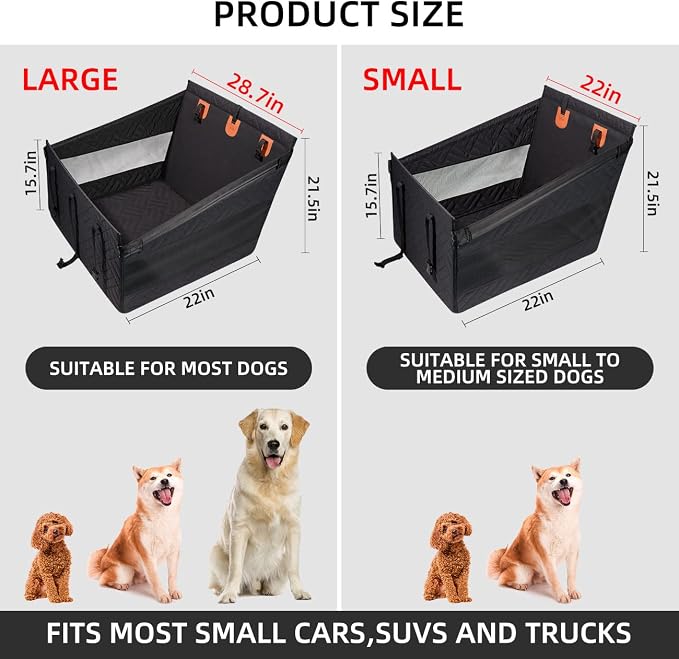 TKYZ Medium Dog Car Seat,Back Seat Extender for Dogs,Hard Bottom Seat Cover - Image 6