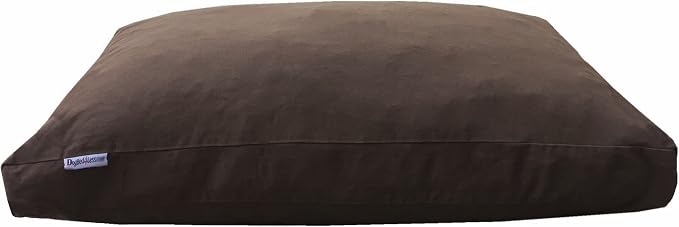 Dogbed4less Large Shredded Memory Foam Dog Bed Pillow, Waterproof Lining and Machine Washable Durable Denim Cover 41X27 Inches, Brown - Image 8