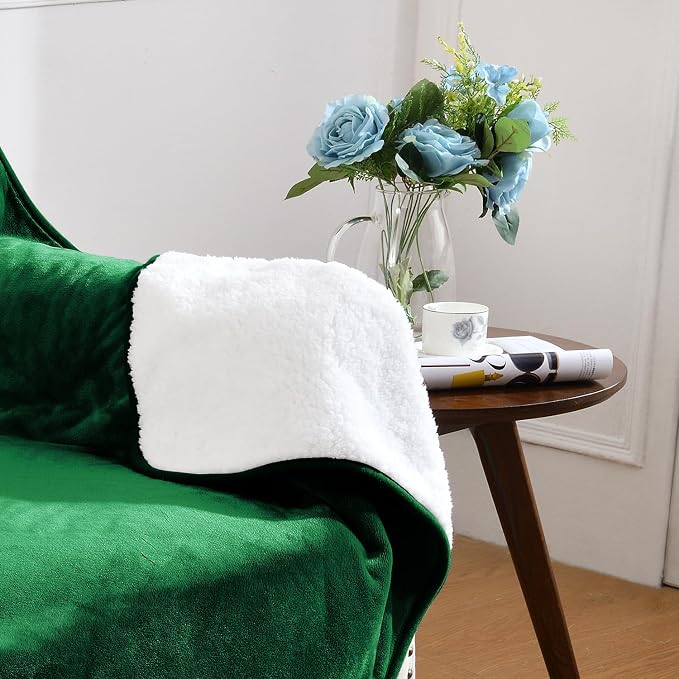 Waterproof Blanket for Bed Couch Sofa, Soft Liquid Pee Proof Pet Blanket for Dog Puppy Cat, Reversible Sherpa Fleece Furniture Protector (Green, 30x40 inches) - Image 5