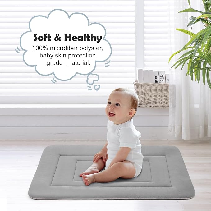 Dog Bed Soft Dog Crate Bed Pad Mat, 36 in Non Slip Bottom Washable Beds for Medium and Large Dogs, Pet Bed Mattress Kennel Pad, Clay Gray - Image 4