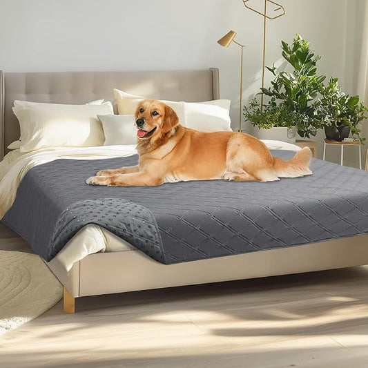 Luciphia Waterproof Couch Cover for Dogs, Non-Slip Pet Sofa Protector | Non-slip waterproof couch cover scratch-resistant machine washable protects sofa bed, Light Grey, 68" x 82" by luciphia