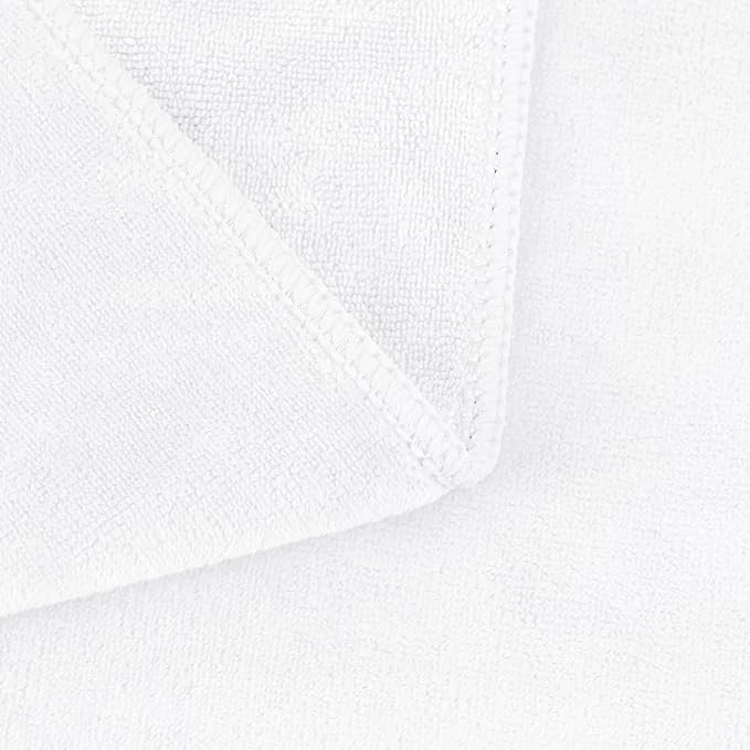 JML Microfiber Bath Towels, 40" x 80", 2 Pack, White | Hanging Loop, Super Absorbent, No Linting, Fast Drying, for Beach, Sport, Fitness, Yoga - Image 5