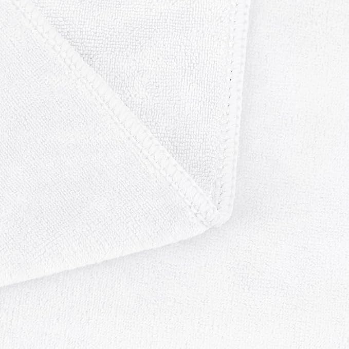 JML Microfiber Bath Towels, White, 35" x 70", 2 Pack - Image 5
