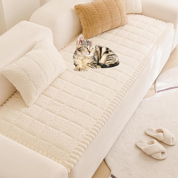 Pet Couch Cover Dogs Washable Sofa Protector Covers Non Slip Fuzzy Dog Mat | Thick Flannel & Anti-Slip Backing, Protects Furniture from Pet Hair, Dirt & Messes, Fits Leather & Fabric Sofa and Loveseat - Image 6