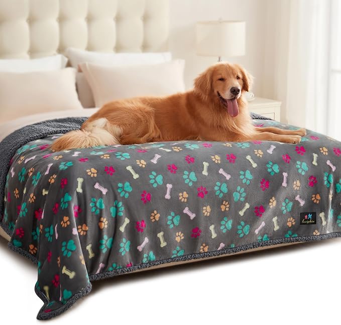Luciphia Waterproof Pet Blankets for Couch Sofa Bed Cover Cat Liquid Pee Proof Washable Soft Fluffy Large Dog Blanket Reversible Furniture Protection Puppy Thicken X-Large（85" x 57"） | Soft Print Pet Blanket Washable Pee Proof, Furniture Protector for ... by luciphia