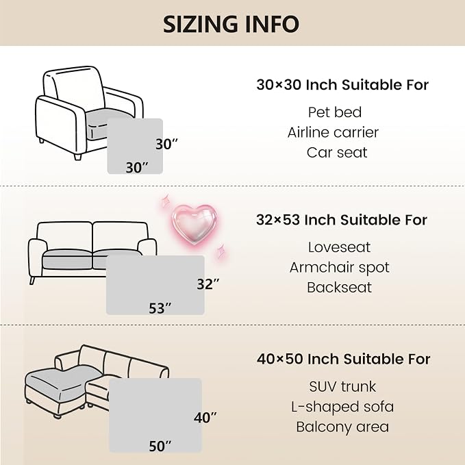 gogobunny 100% Double Sided Waterproof Dog Blanket Soft Pet Bed Cover Reversible Protect Furniture Couch Sofa Car for Puppy Large Dog Cat (Dark Stone/Light Stone, 32x53 Inch (Pack of 1)) - Image 6