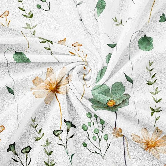 Erosebridal Watercolor Floral Sofa Cover Sage Green Beige Flower Couch Cover Modern Minimalist White Sofa Protector 91" X 118" Rustic Farmhouse Washable Non Slip Couch Protector for Pet Cats Kids - Image 7