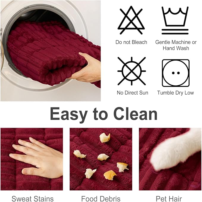 hyha Couch Cover for Dogs, Washable Non Slip Plush Flannel Sofa Protector | Thick Flannel, Silicone Anti-Slip Backing, Pet Hair & Scratch Protection, Fits Sofa & Loveseat (35.4" x 82.7") - Image 7