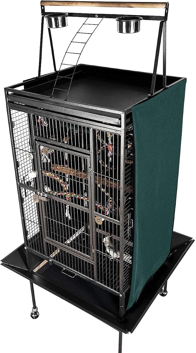 Colorday Good Night Bird Cage Cover for Large Bird Cage with Play Top (Patented), Green 68" - Image 2