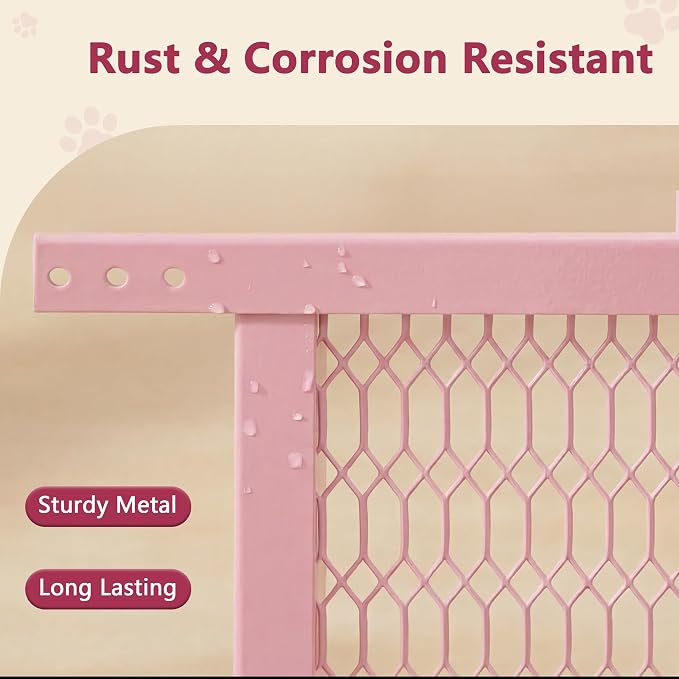 Guardian Steel Pet Grille Screen Door Protector for Dogs Pets Cats Scratch Protector Replacement RV Screen Door Guard Pet Proof Screen Door (Pink, 36 Inch) - Image 4