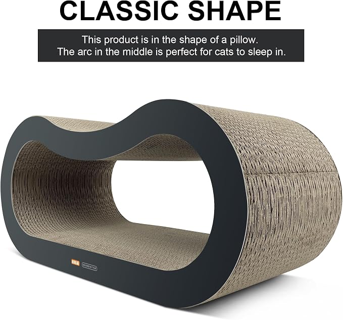 TTCAT Cat Scratching Pad, 2 in 1 Corrugated Cardboard Cat Scratcher Lounge for Indoor Cats, Durable Cat Scratching Board Reversible with Catnip for Furniture Protection. - Image 6