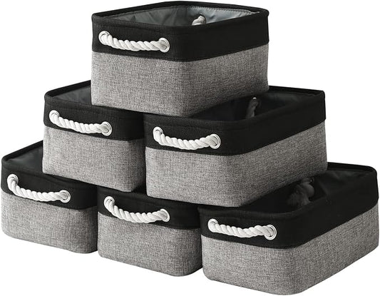 Fabric Storage Cubes - Closet Storage Bins Storage Baskets for Organizing with Handles Organization and Storage 11.8 (L) x 7.8 (W) x 5.2 (H) inches by Sacyic