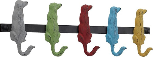 Metal Dog Wall Hooks 19"W, 5"H - 55513 by Deco79