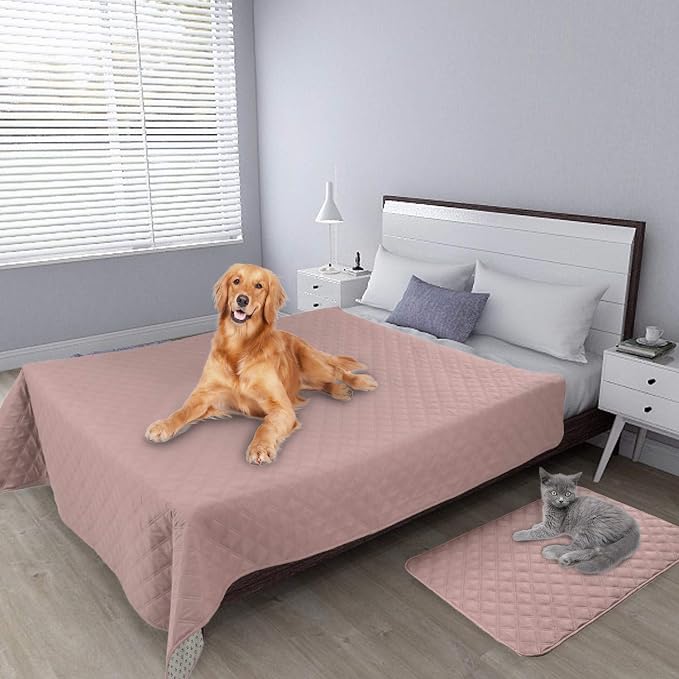 Easy-Going 100% Waterproof Dog Bed Cover, Non-Slip Pet Blanket for Furniture, Washable Couch Cover, Repleasement Sofa Cover (120X82 in,Pink) - Image 2