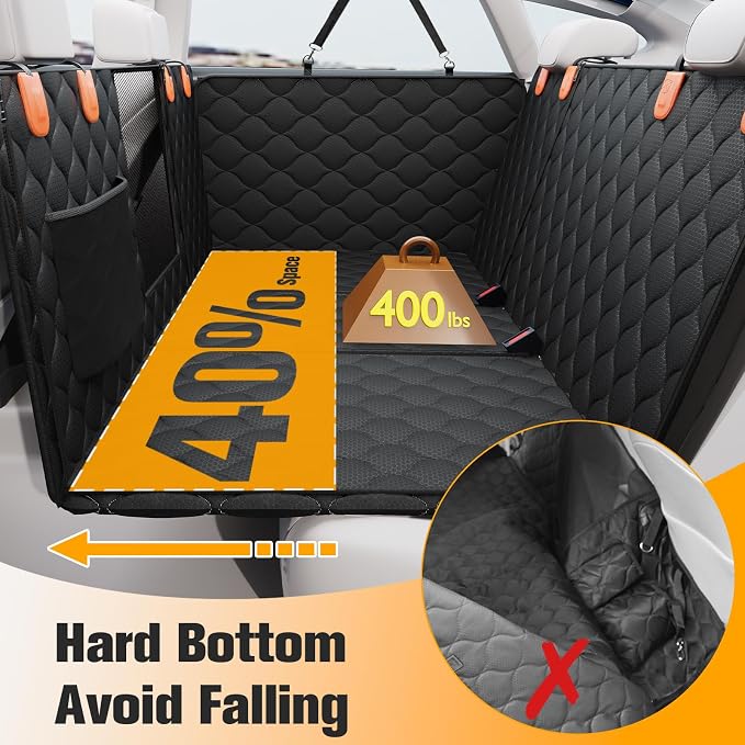 PETICON Convertible Backseat Extender for Dogs, Hard Bottom Dog Seat Cover | Converts to Passenger Mode, 3 Rigid Panels, 400lbs, Waterproof Scratchproof 600D Oxford, Non-slip, Fits Cars/Trucks/SUVs - Image 5
