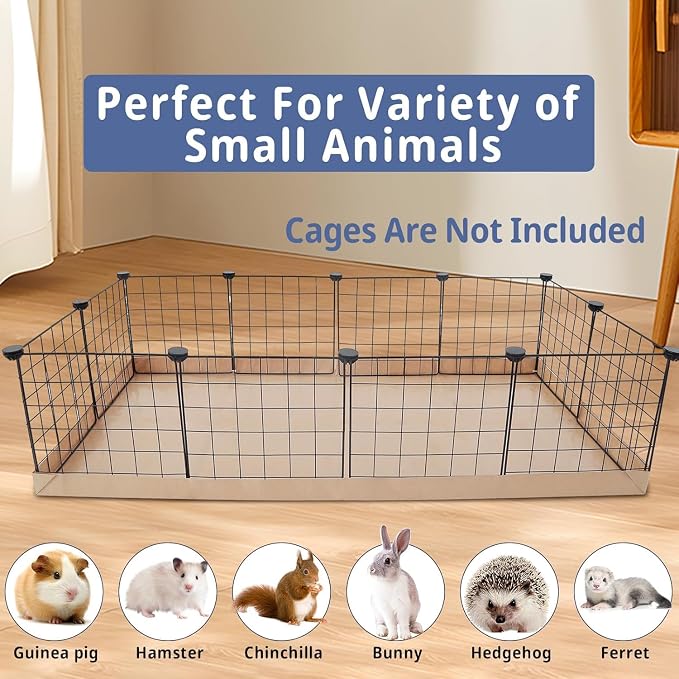 Disposable Guinea Pig Cage Liners, 48" x24 Large Liner Bag for Guinea Pig Cage Bottom, Water-Resistant Kraft Paper (8Pack) - Image 4