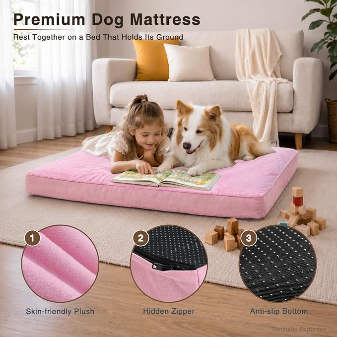 NUPIDA Waterproof XL Extra Large Dog Crate Bed with Washable Cover, 41x27 | TPU Waterproof Layer, Easy Clean Cover, Soft Plush Surface, Durable Oxford fabric, Non-Slip Bottom, For Large Breeds ≤80lbs - Image 3