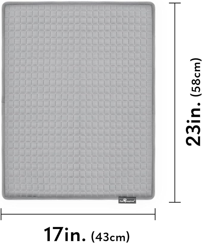 Paw Inspired Cooling Orthopedic Crate Pad, 23x17 Inch, Gray | XS/Small Size Washable Memory Foam Mat for Dogs and Cats, Fits 24 Inch Kennel - Image 4