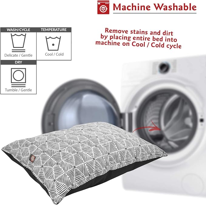 Majestic Pet Large Dog Bed - Washable Super Comfy Non-Slip Crate Bed - Dog Kennel Sleeping Mat - 46 x 35 Inch - Charlie Gray - Image 5