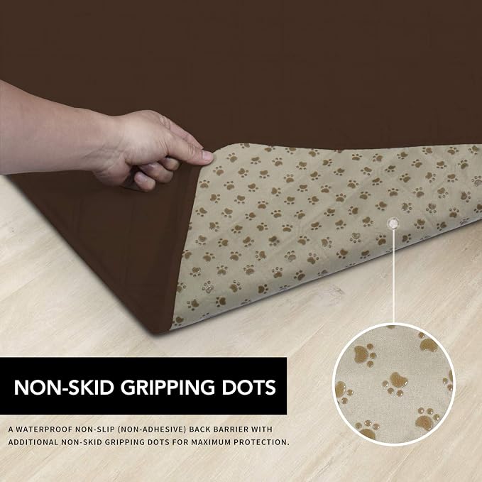 Easy-Going 100% Waterproof Dog Bed Cover, Non-Slip Pet Blanket for Furniture, Washable Couch Cover, Repleasement Sofa Cover (120X82 in,Coffee) - Image 3