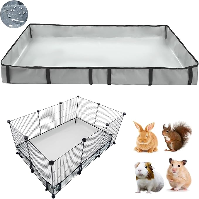 DZWLKJ Guinea Pig Cage Liner Tarp Bottom Waterproof and Washable Base Also for Rabbits, Bunny, Chinchesillas, Hedgehog, Ferrets and Other Small Animals(24x36 inches) by DZWLKJ