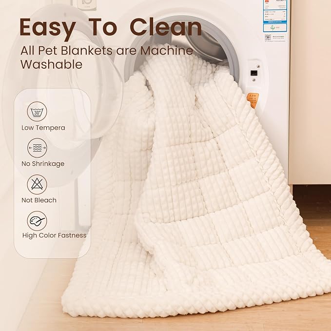 Couch Cover for Dogs Washable, Non Slip Couch Covers for 3 Cushion Sofa Pet Friendly, Fuzzy Pet Couch Cushion Covers for Dog, Thick, Soft for Sofa Protector (White, 27.6" x 70.9"/70 x 180cm) - Image 6