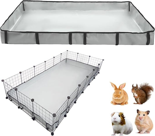 Guinea Pig Cage Liner Tarp Bottom Waterproof and Washable Base Also for Rabbits, Bunny, Chinchesillas, Hedgehog, Ferrets and Other Small Animals(36x72 inches) by DZWLKJ