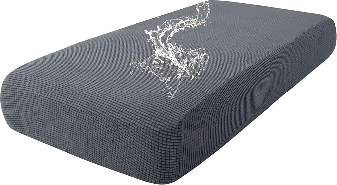 hyha Waterproof Couch Cushion Covers for Pets, Non Slip Sofa Seat Cover | Stretch Jacquard Fabric, Elastic Bottom, Non Slip Fit, Waterproof Protection, Pet Hair Protection (1 Piece for Medium) by hyha